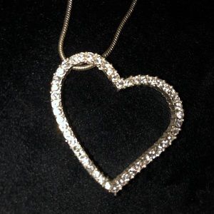 silver heart necklace